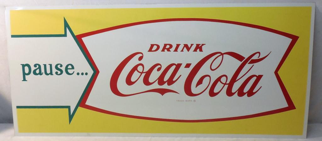 Pause Drink Coca Cola Sign Metal (1 of 2)