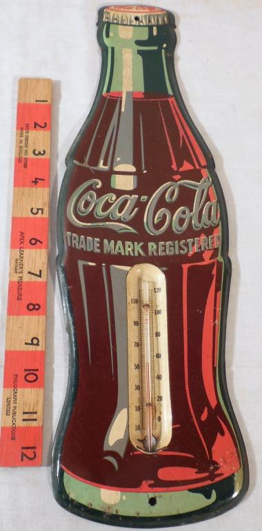 Coca Cola Thermometer Tin: Used As Is See Photos