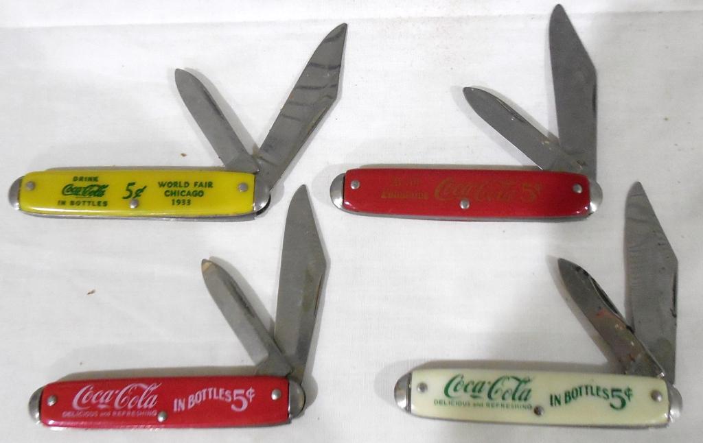 Lot of 4 Coca Cola Pocket Knives (1 of 9)