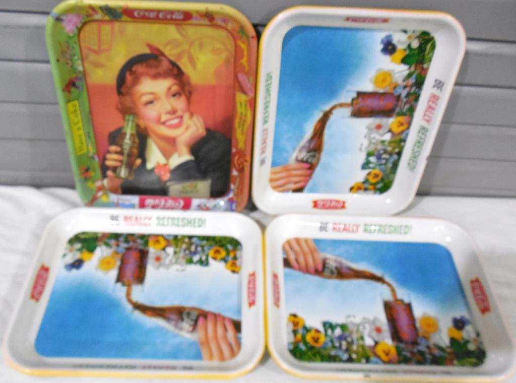 Lot of 4 Coca Cola Trays (1 of 1)