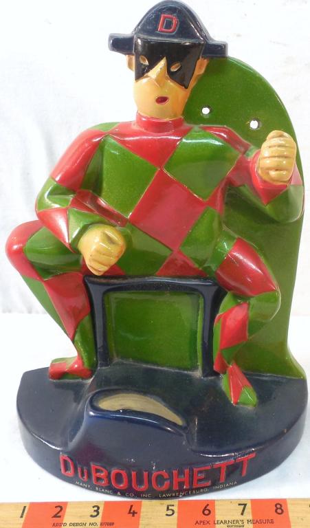 DuBOUCHETT BRANDY BAR DISPLAY: 13in. Tall Plaster used as is see photos