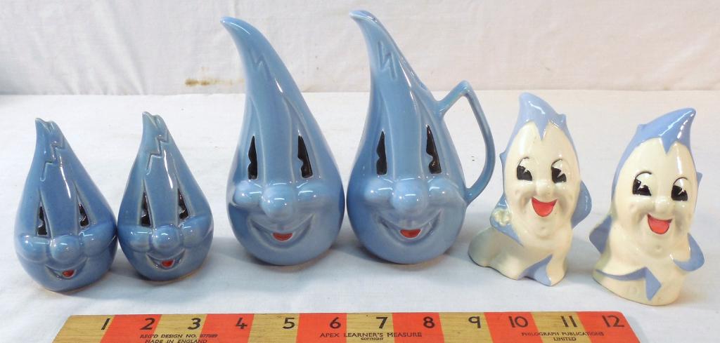 Handy Flame Collectibles Lot: Indianapolis Gas Co. Handy Flame Mixed Lot = Salt & Peppers - Water Pitchers and more used as is see photos
