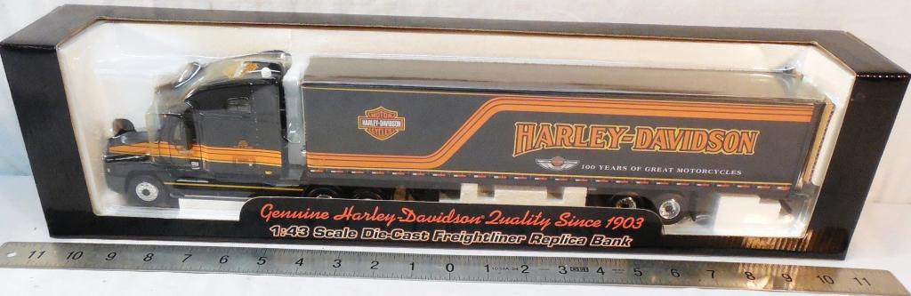 Harley- Davidson 1:43 Freightliner Replica Bank: NIB See Photos