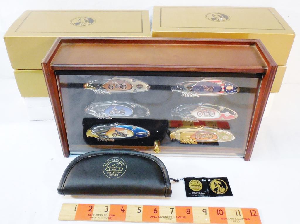 Franklin Mint Harley Davidson Knives NIB: New in Display Box see Photos