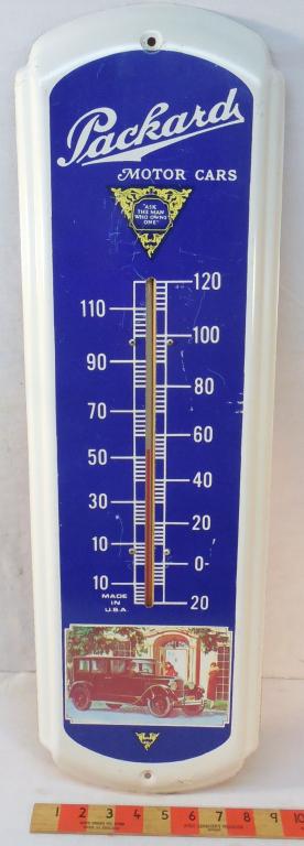 Packard Motor Car Thermometer 27'' High: contemporary Tin