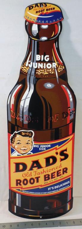 Dad's Root beer Porcelain Sign: h'm x 9 1/2'', Contemporary