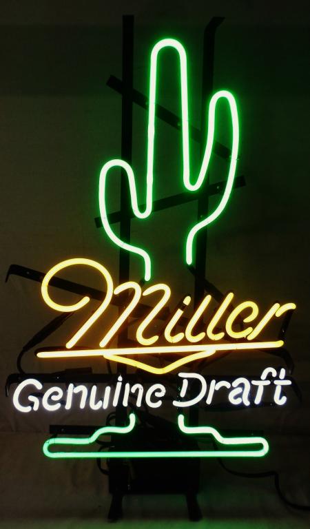 Neon Light Miller Genuine Draft: 36''H x 21 1/2" W