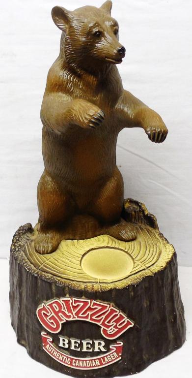 Grizzly Beer Bottle Holder (No Bottle): 16'' H x 10'' W