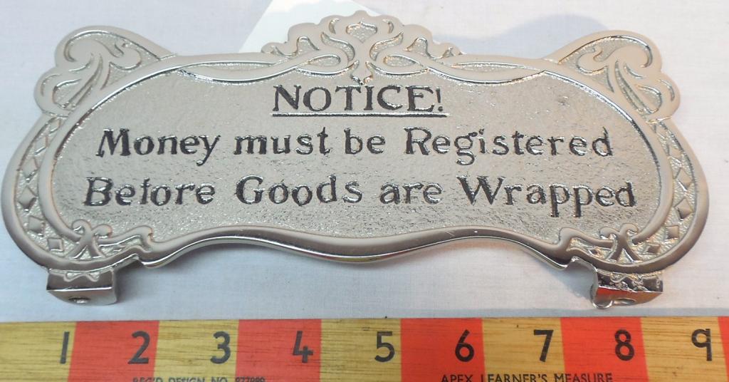 Cash Register Topper Nickel Plated: see photo, reproduction