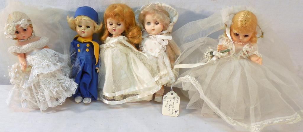 2 Madame Alexander Bride Dolls & 3 Ginny Dolls (1 of 9)