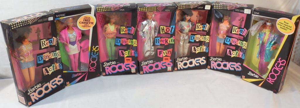 Lot of 7 Barbie Rockers in Boxes-Real Dancing (1 of 5)