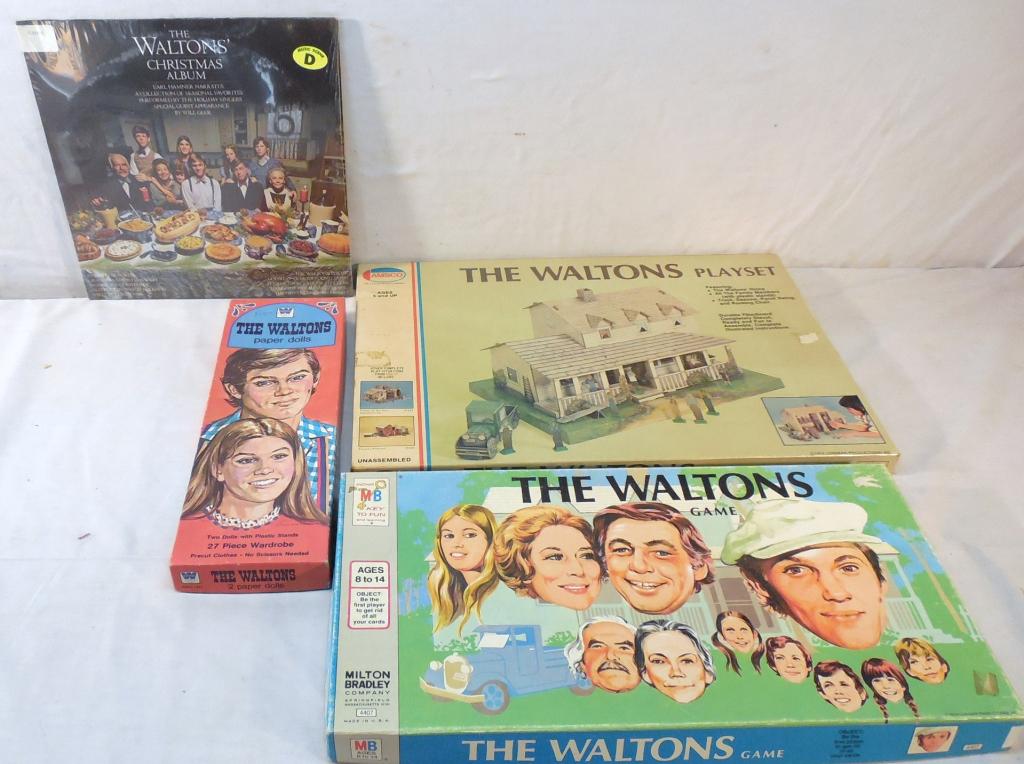 Lot of 4 Pcs.-The Waltons-Game: Playset, Album, Paper Dolls - Look Complete - As is - See Photo