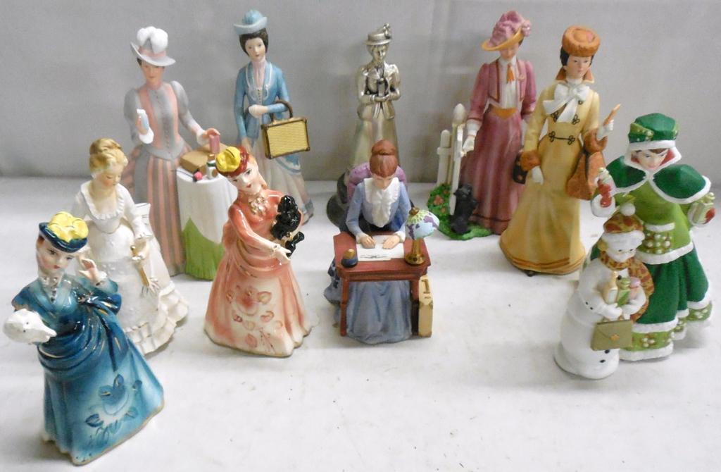Lot of 10 Victorian Lady Figurines-Some Avon (1 of 6)