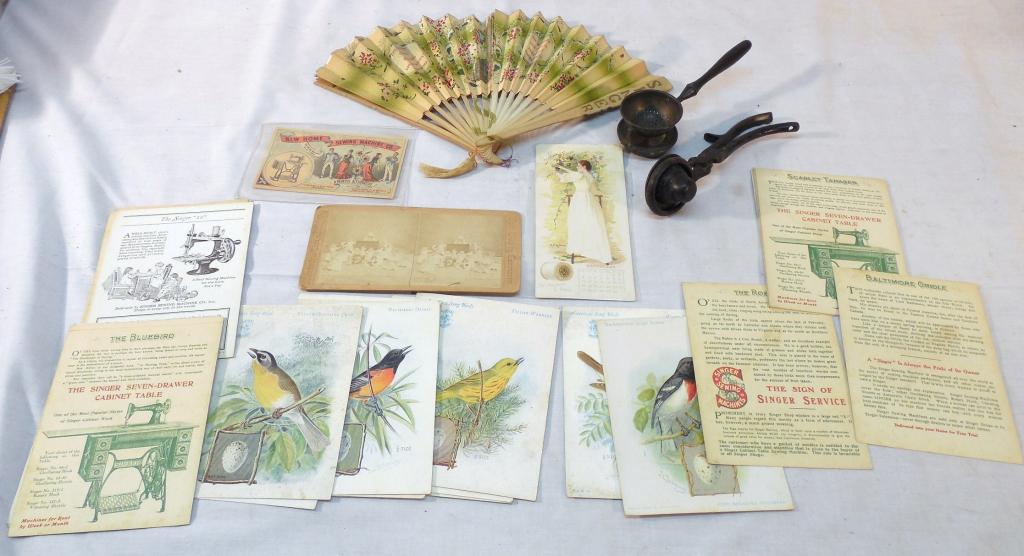Large Lot of Singer Advertising Postcards/Fan/ (1 of 10)