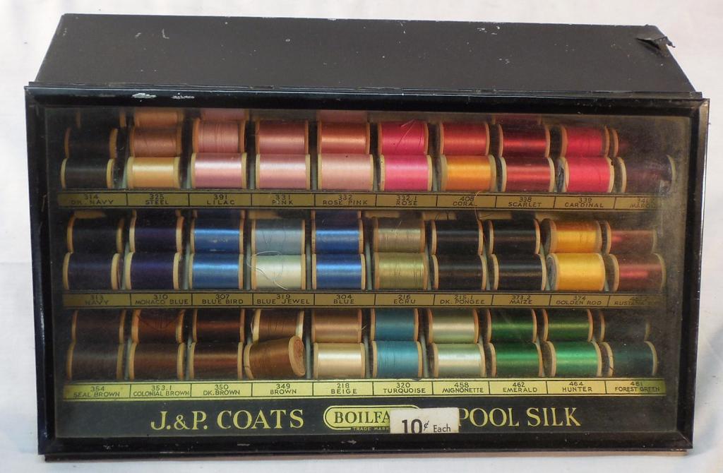 J.& P. Coats Spool Display with thread (1 of 5)