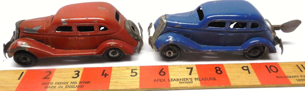 Lot of 2 Wind-Up Cars Germany: One Key as is see photo