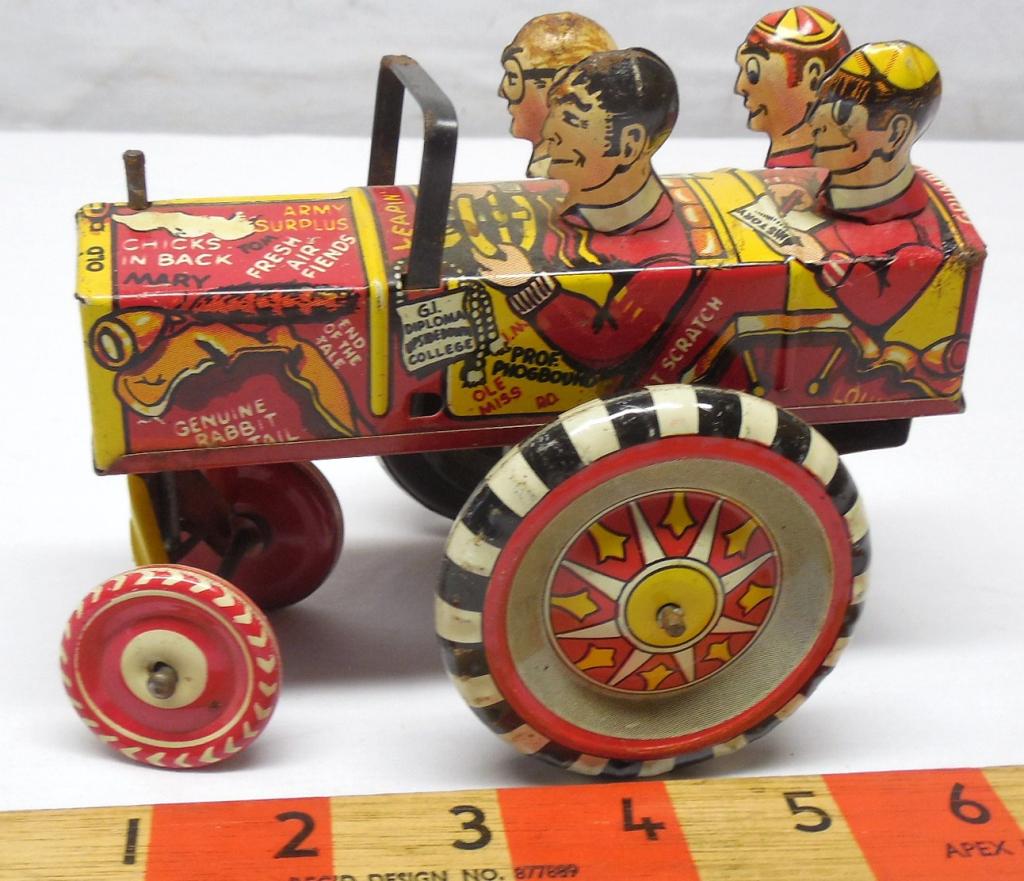 Tin Wind -Up Tractor Marx W/Key: Excellent see photos sold as is Working