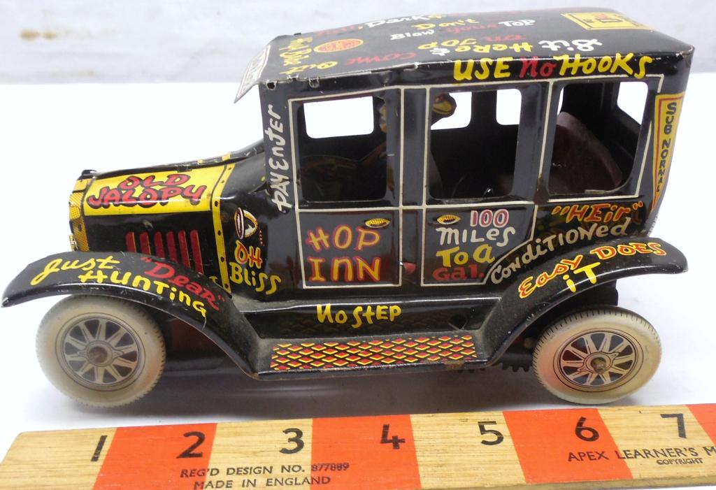 Tin Wind-Up Jalopy w/ Driver Marx (1 of 12)