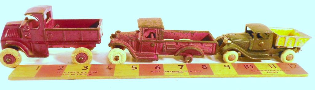 Lot of 3 Cast Iron Trucks (1 of 14)
