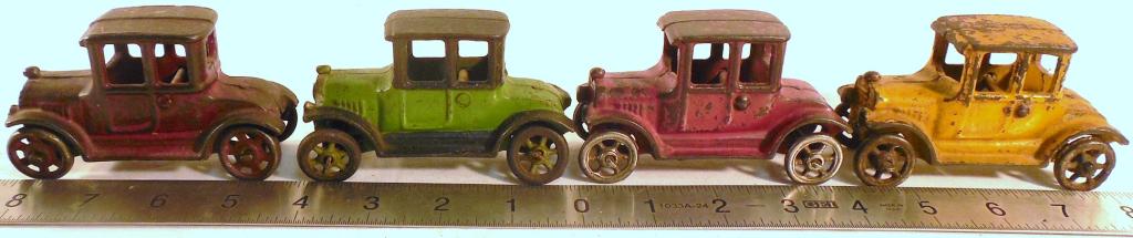 Lot of 4 Cast Iron 4 Window Coupes (1 of 15)