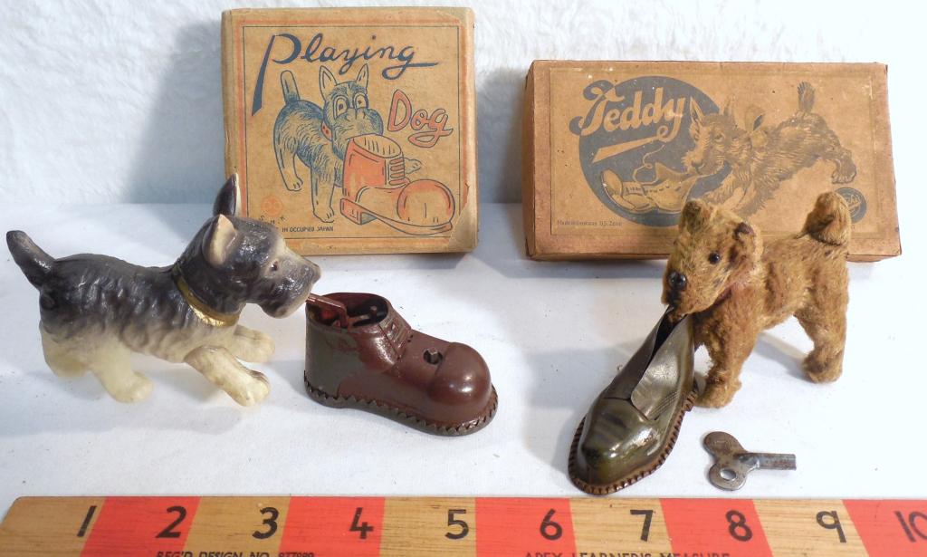 Teddy Dog w/ Shoe /Playing Dog Orig. Boxes (1 of 9)