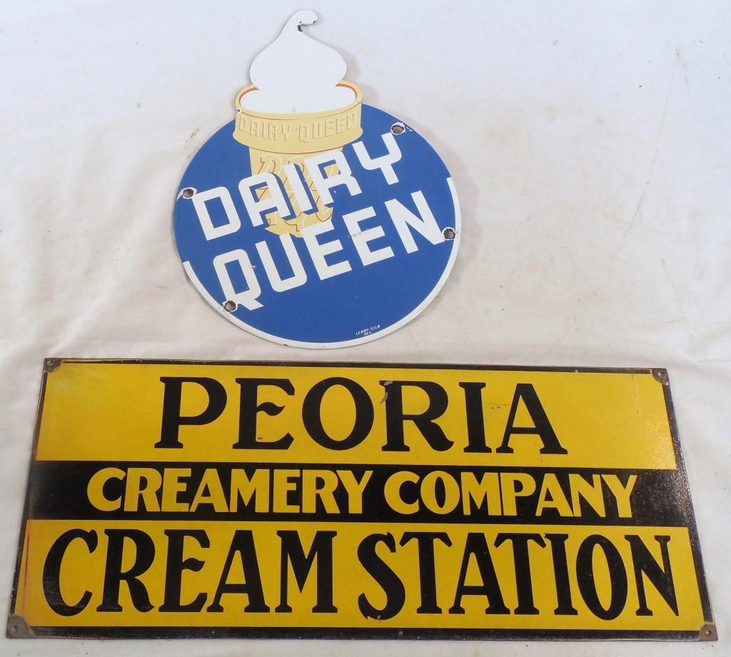 Pair of Signs Dairy Queen/Peoria Creamery (1 of 4)