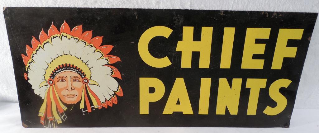 Chief Paints Tin Sign Double Sided (1 of 3)