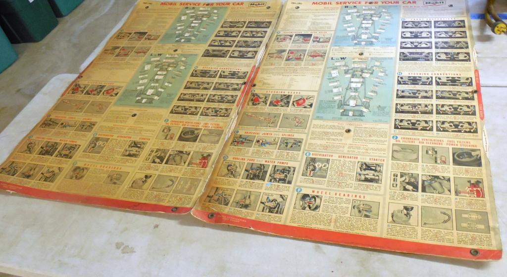 Lot of 2 Very Large Mobile Lubrication Disc Chart (1 of 4)