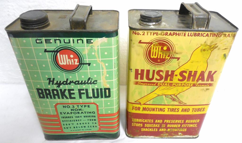 Lot of 2 Whiz Cans brake Fluid /Hush=Shak (1 of 4)