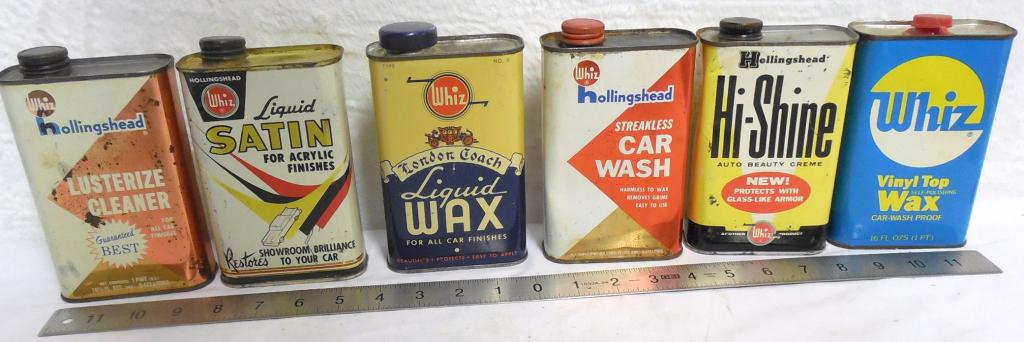 Lot of 6 Whiz Cans Waxes/Car Wash (1 of 4)