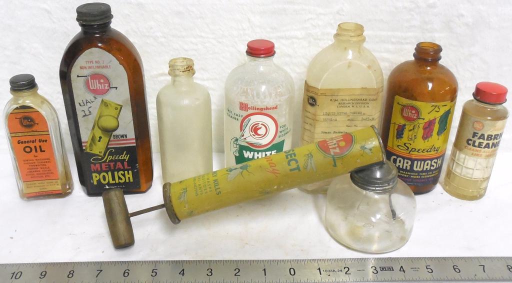 Lot of 8 Glass Whiz Bottles (1 of 1)