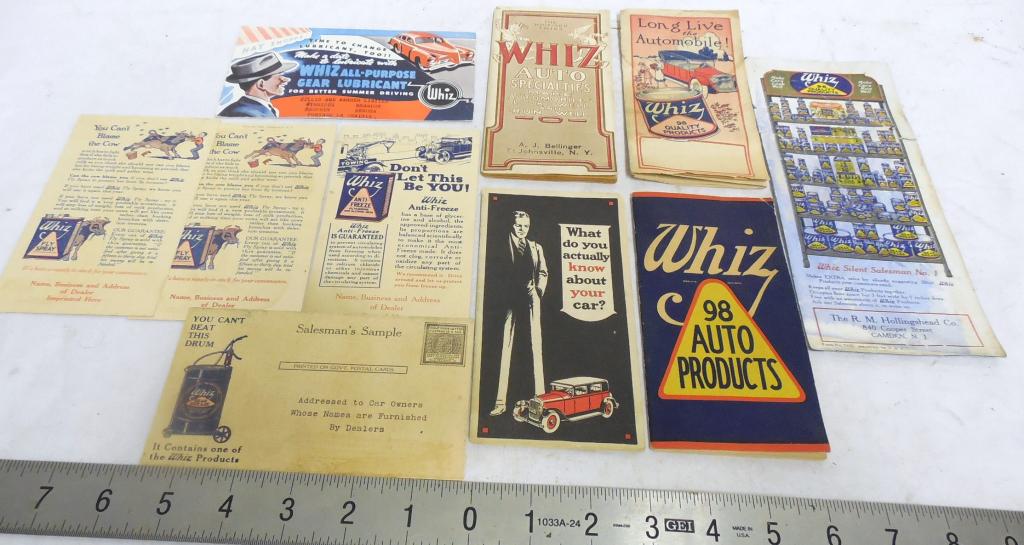Lot of Whiz Paper Items Advertising (1 of 6)