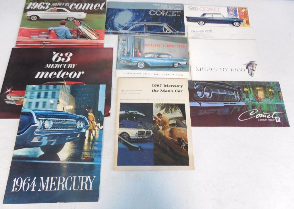 Lot of 10 Mercury/ Comet Brochures: 1959/1960's