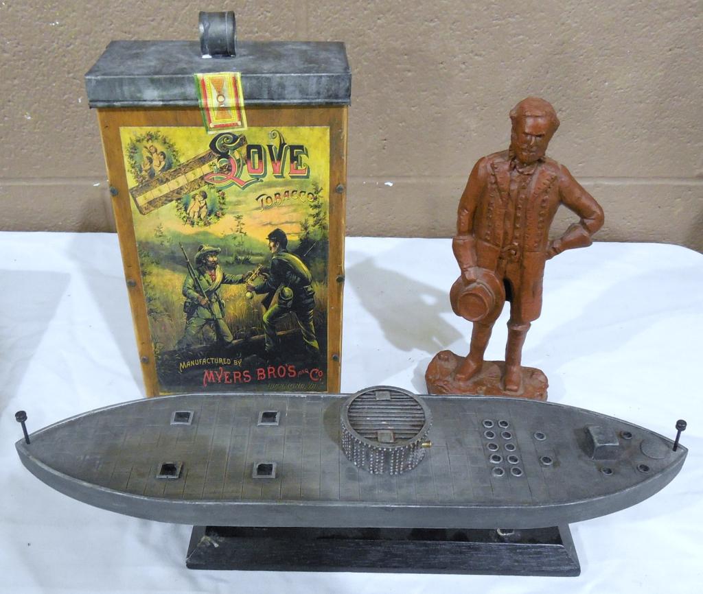 Ship / Tobacco Box/ Figurine: Contemporary Civil War