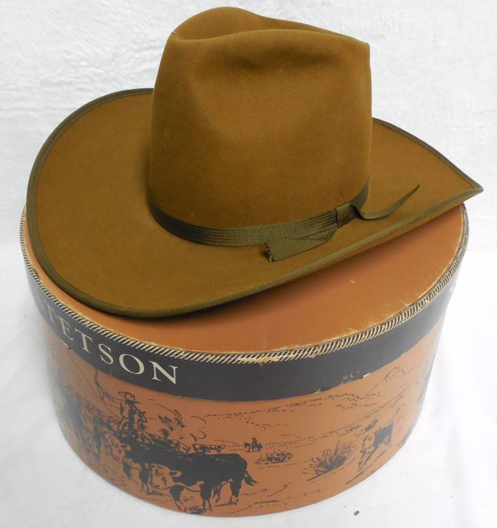 Stetson John Wayne: 4X Beaver, We where told these hats are vintage hats made in the style of what the "Famous" person would wear and sold to the Public years ago.