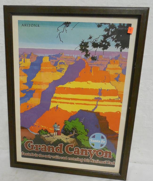 Sante Fe Railroad Poster Framed contemporary 20 (1 of 4)