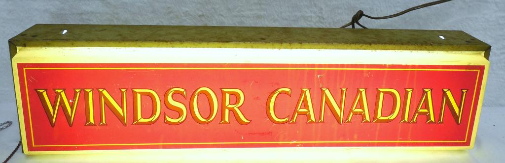 Windsor Canadian Lighted Sign Working 6'' x 24'' (1 of 3)