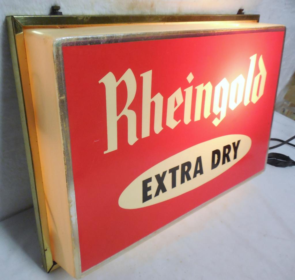 Rheingold Beer Light/ Sign Working plastic w/ metal (1 of 3)