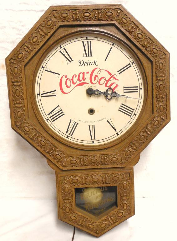 Coca-Cola Clock working plastic 18'' x 12'' (1 of 3)