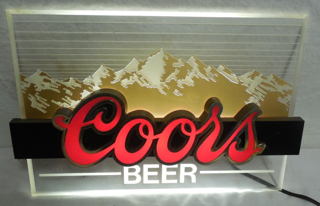 Coors Beer Light / Sign working 11'' x 17'' (1 of 3)