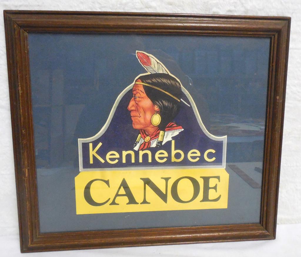 Kennebec Canoe Framed Sign 15'' x 17'' (1 of 2)