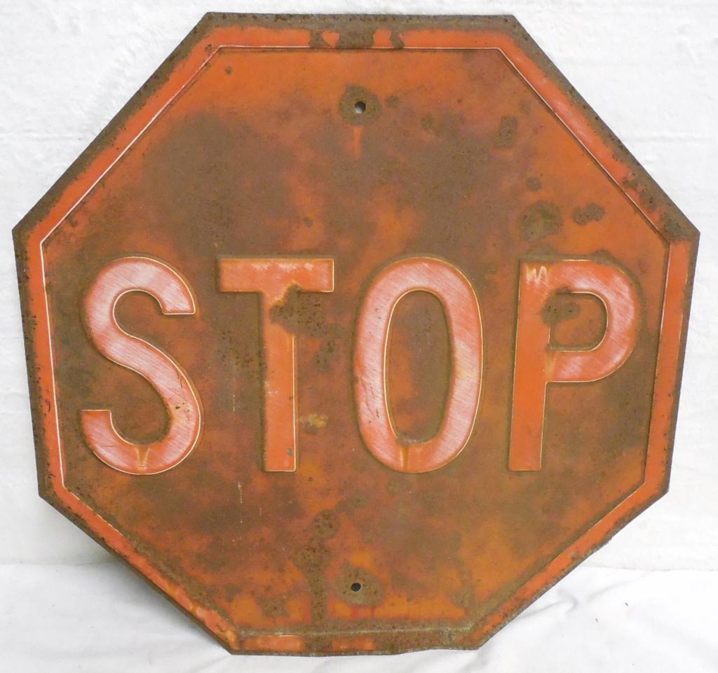 Stop Sign Rough/ Rusted 24'' x24'': 24'' x24''