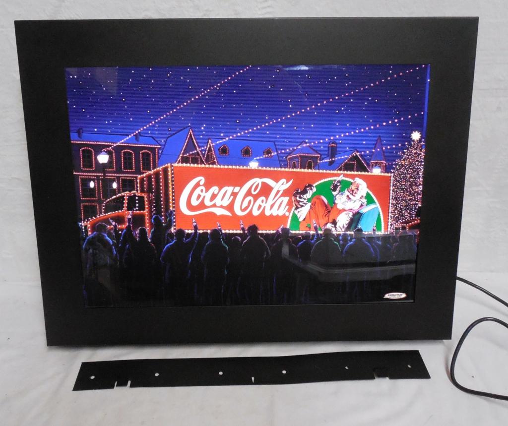 Coca-Cola Lighted Sign 20'' x 26'' working (1 of 5)