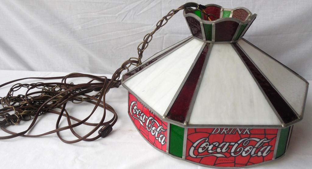 Coca-Cola Hanging Light 15'' across no damage (1 of 3)