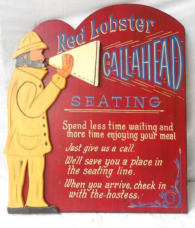 Red Lobster Sign Wood 26'' x 30'' (1 of 4)