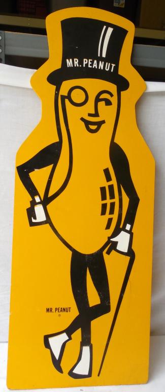 Mr. Peanut Sign Wood 48'' x 18'' (1 of 4)