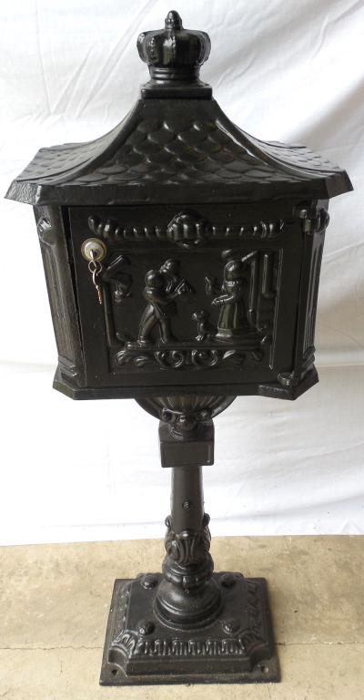 Cast Iron Mailbox on Pedestal 43'' H x 17'' L x 12'' W (1 of 6)