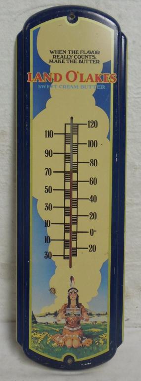 Land O' Lakes Thermometer Contemporary 8'' x 27'' some: 8'' x 27'' some scratches
