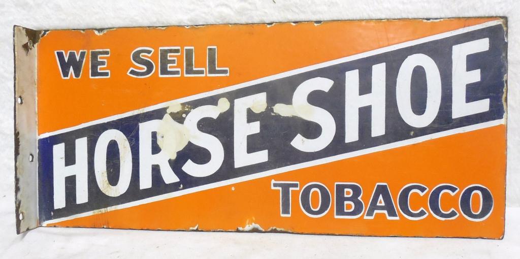 Horse Shoe Tobacco Enamel Sign Contemporary Double Side (1 of 6)
