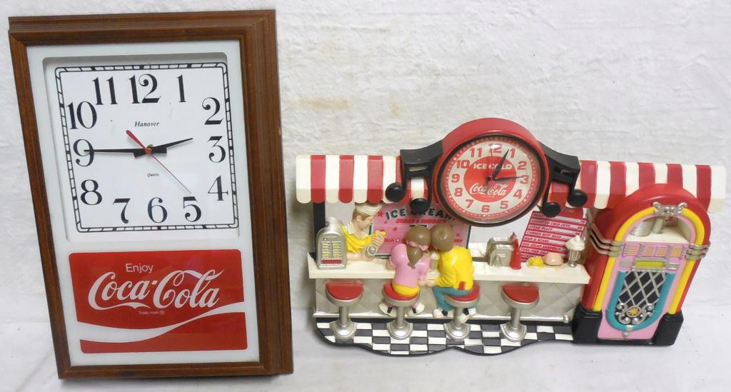 Pair of Coca-Cola Clocks Contemporary Untested (1 of 5)